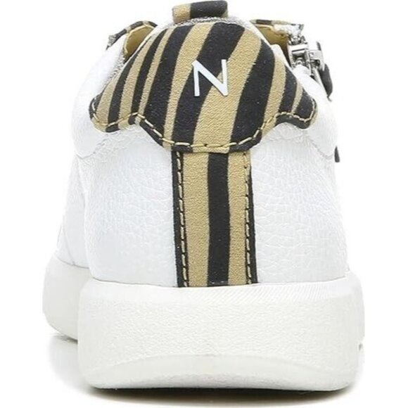 Naturalizer Women's Karine Oxford Sneaker Low Top Side Zip White Size 7M - Picture 3 of 5